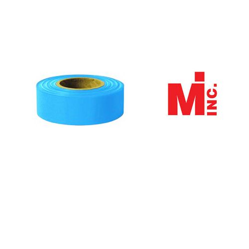 New Fluorescent Blue Taffeta Survey Flagging 1 3/16&#034; by 150 Feet Single Roll (1)