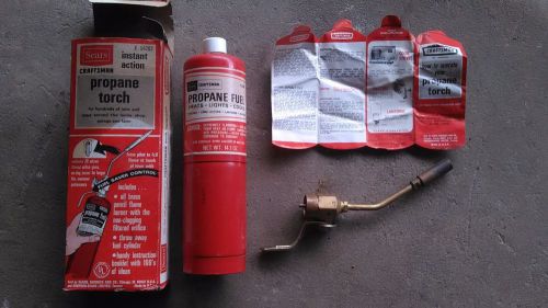 VINTAGE CRAFTSMAN SEARS PROPANE TORCH KIT BOX PAPERWORK 54202 TANK PORTABLE HEAT