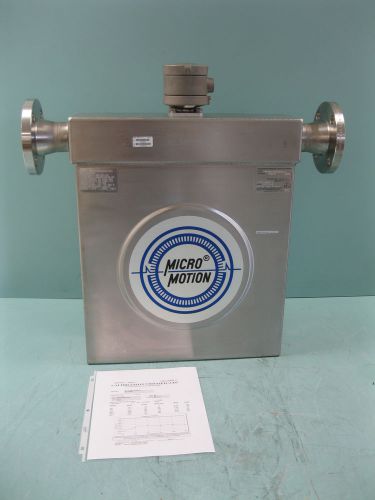 2&#034; 150# Micro Motion F200 Flow Sensor w/ Core Processor CALIBRATED C10 (1907)