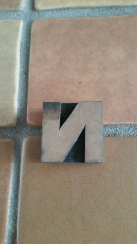Letter press type &#034;N or Z&#034; Wood