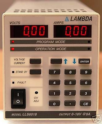 Lambda lls6018 dc power supply  0-18v @ 9a for sale