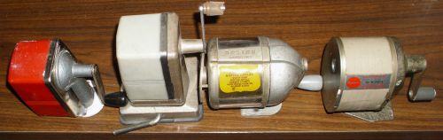 ESTATE LOT OF (4) PENCIL SHARPENERS (3) BOSTON &amp; (1) APSCO GREAT VALUE LOT! LOOK