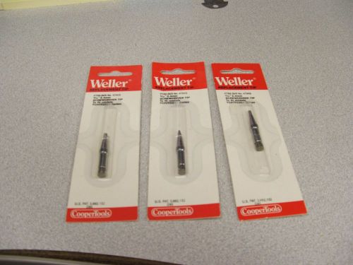 Three Weller PTB8 Replacement soldering iron tip No 47343 3/32 2.4mm