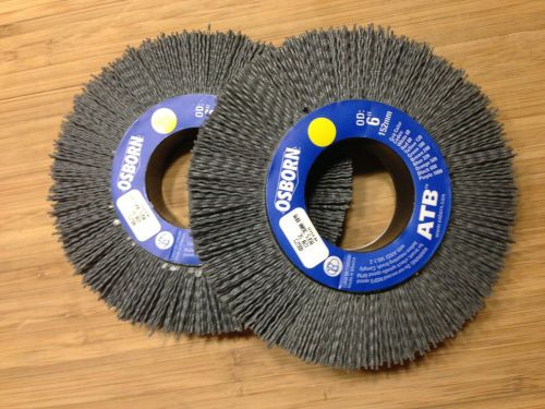 Osborn 40623 Crimped Wheel Brushes 6&#034; x 1&#034; Nylon 2&#034; Arbor 120SC Box of 2