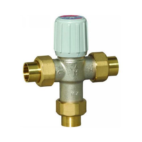 Honeywell-Sparco 1/2&#034; AM100C-US-1 Sweat Union Mixing Valve (70-120 F, 3.9 Cv)