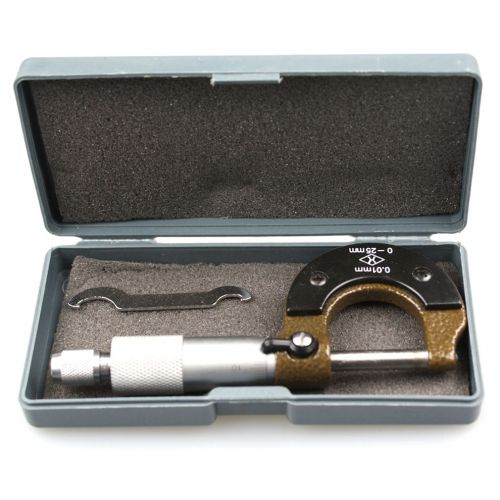 Engineers 0-25mm Metric External/Outside Micrometer &amp; Case Caliper Measuring Hot