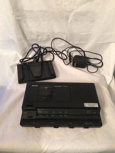 Sanyo trc8080 memo-scriber standard cassette transcriber foot control fs-54 for sale