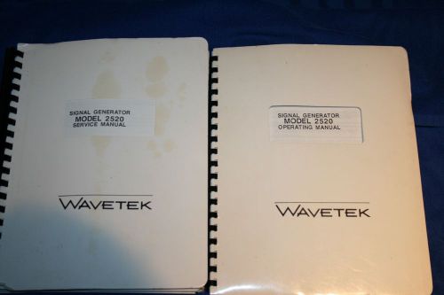 WAVETEK SIGNAL GENERATOR MODEL 2520 MANUALS WITH SCHEMATICS