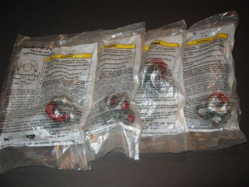 4-Crosby G-450 (Red-U-Bolt Clamps/Clips)  3/8&#034; Stock #1010097 (NEW in Package)