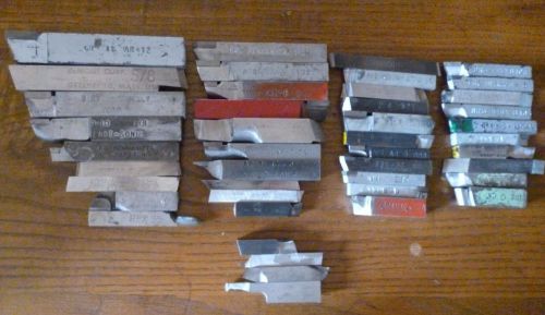 LOT OF 44 MACHINIST LATHE TOOLS - CARBIDE TIPPED TOOL BITS