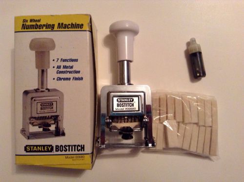 Stanley Bostitch Model 00680 Numbering Machine Stamp 6 Digit Number Wheel  #G