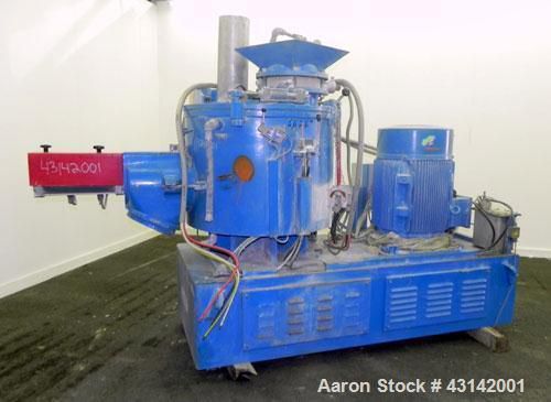 Used- mixaco maschinenbau high intensity mixer, type sm 300, 304 stainless steel for sale
