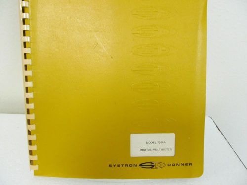 Systron-Donner 7344A Digital Multimeter Instruction Manual