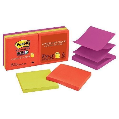 Post - it Super Sticky Pop - Up Notes Refill 3 x 3 - Multi-Colored (90 Pads)
