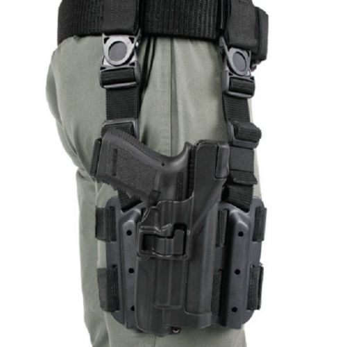 Blackhawk 430700bk-r black rh serpa drop leg level 3 for glock17/22/31 holster for sale