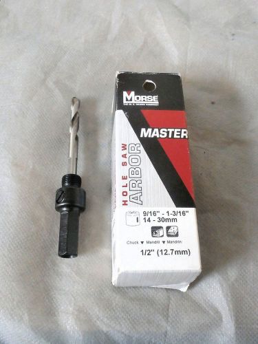 Morse master hole saw arbor 1/2&#034; - 9/16&#034; - 1 3/16&#034; / a4 - 30 mm new in box for sale