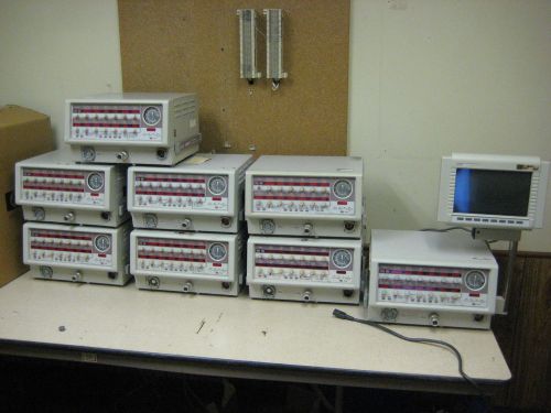 Bird 8400STi ventilators - lot of 8.  All power up, one w/graphic display.