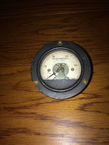 Vintage Gauge Meter Steampunk Tested Works Microamperes