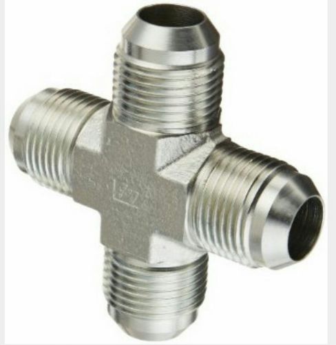 (5) union jic cross hydraulic tee 1/8&#034; x 1/8&#034; x 1/8&#034; x 1/8&#034; mjic-mjic-mjic-mjic for sale