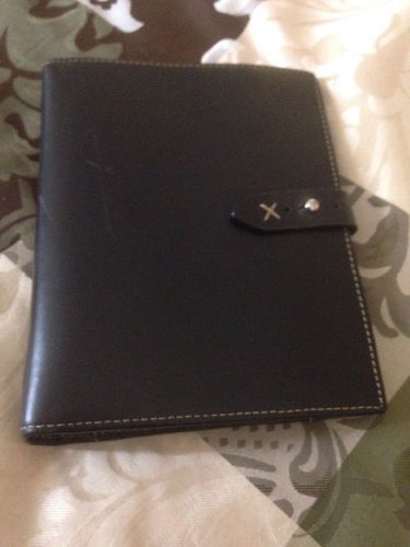 Franklin Covey Black  Full-Grain Leather Planner 6 Ring BINDER