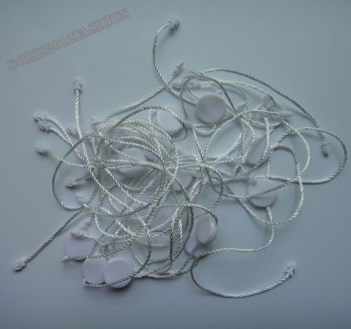 2000pcs White Round plug Hang Tag String Snap Lock Pin Fastener Hook Tie 26cm