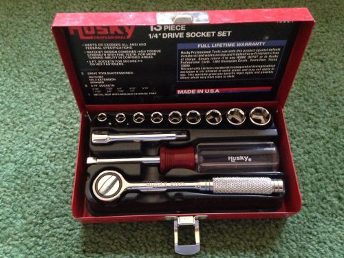 HUSKY 13 PIECE 1/4&#034; DRIVE SOCKET SET 40001 USA