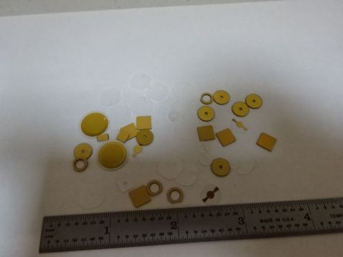 LOT QUARTZ SINGLE CRYSTAL PIEZOELECTRIC BLANKS GOLD PLATED PIEZO SENSOR #AL-28