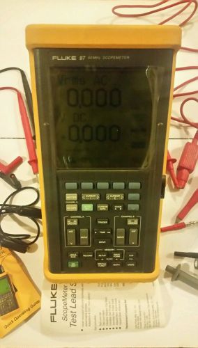 USED FLUKE 97 50 MHZ SCOPEMETER DUAL CHANNEL DIGITAL MULTIMETER