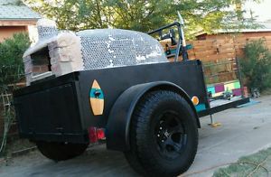 Custom Mobile Wood Fired Pizza Oven Trailer - Portable Brick Oven