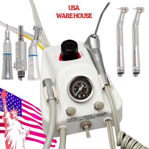 Dental portable turbine unit 4h work w/ compressor&amp;high/low speed handpiece usa for sale