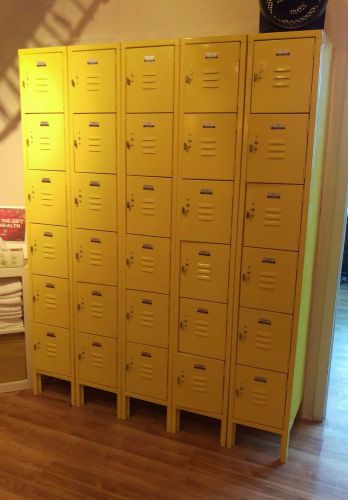 Penco Yellow Steel School Gym Lockers