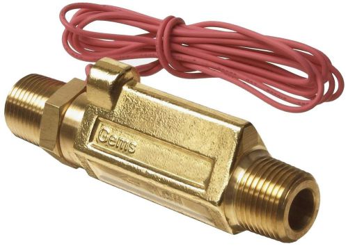 Gems Sensors FS-380 Series Brass High Pressure Flow Switch Inline Piston Type...