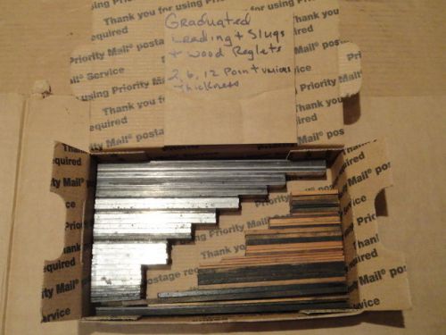 Letterpress Kit Slugs/leading &amp; Reglets for setting type adjusting registration