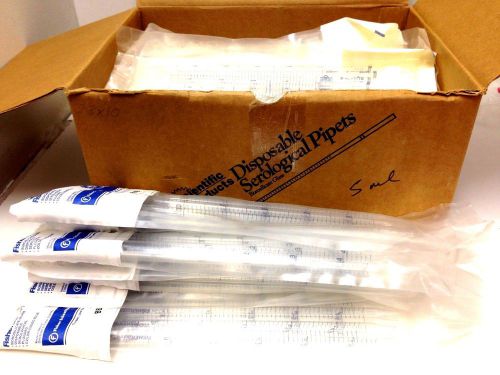 Lot 300 X 5mL Disposable Serological Borosilicate Nonpyrogenic Pipettes