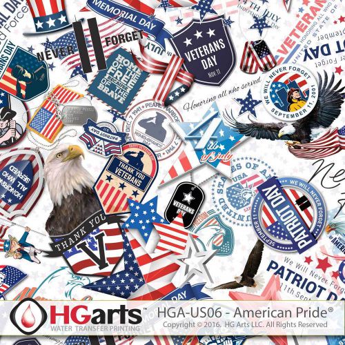 HYDROGRAPHIC FILM (5sqm/ROLL) WATER TRANSFER FILM | American Pride by HG Arts