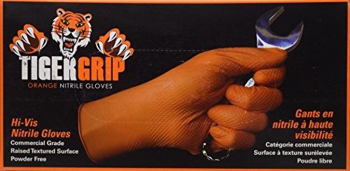 Eppco 8845 Tiger Grip Orange Nitrile Gloves - XL