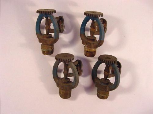 4 vtg viking c brass fire sprinkler heads-upright fm 589a for sale