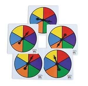 Six-Color Spinners - Set of 5 - Game Spinner – Write On/Wipe Off Six Colors