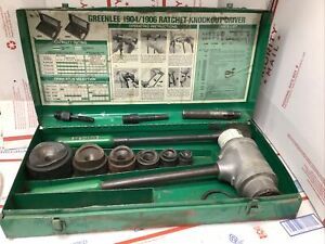 GREENLEE 1906 Ratchet Knockout Punch Kit 1/2&#034;- 2&#034; ED4U 9173D