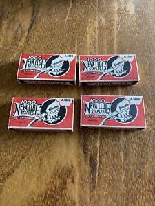 4 Boxes of 1000 Neva-Clog No. A-1000 Staples for Model S-100 Stapler Pliers