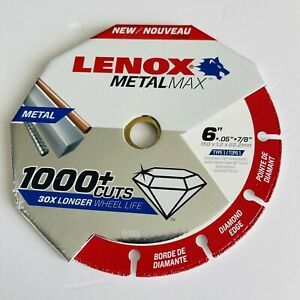Lenox 6” MetalMax Diamond Circular Saw /Angle Grinder Blade Metal Cuttin 1972923