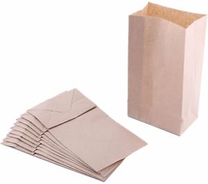 Extra Small Brown Paper Bags 3 x 2 x 6&#034; party favors, Lunch Bags,