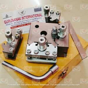 5 Pieces Set T37 Quick-Change Tool post With 2 Standard, 1 Vee,1 Parting holder.