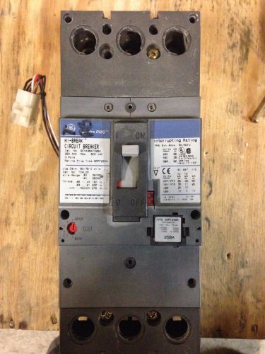 Ge spectra rms hi-break sfha36at0250 600v 250amp w/shunt trip for sale