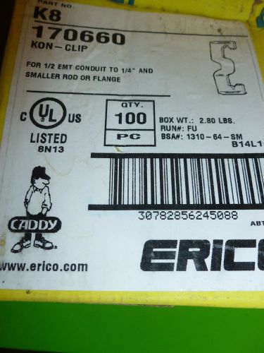 LOT OF 300 ERICO CADDY K8 KON-CLIP