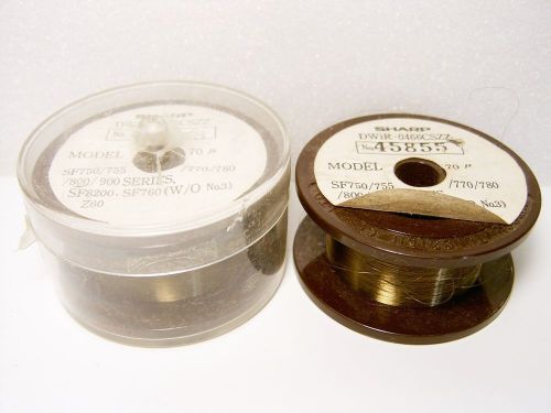 (2) 50m Rolls SHARP Copier DWiR-0466CSZZ Tungsten Corona Wire Spool .07mm 70u