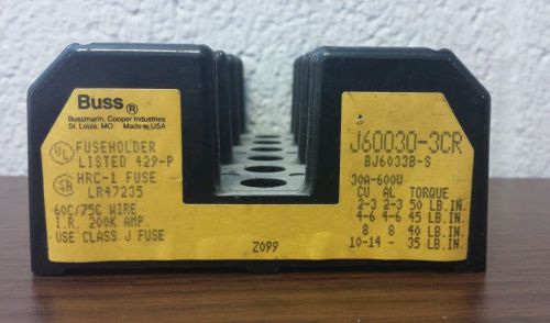 Buss 3 Fuse Holder J60030-3CR 30A 600V