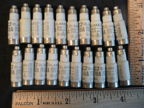 Lot of 20, 10 amp 380v  bottle fuses.