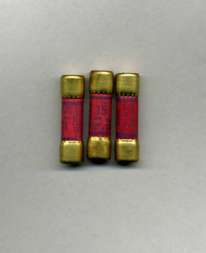 Lot Of 3 EAGLE  15  AMP 250 VOLT CARTRIDGE FUSE