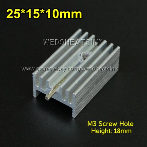 100pcs aluminum 25*15*10 mm diy aluminium radiator heat sink for to-220 / to220 for sale